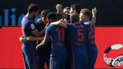 Con goles de Suárez y Carrasco, Atlético Madrid le ganó 2 a 0 al Celta de Vigo