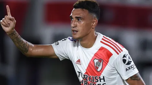 Matías Suárez durante un partido de River.
