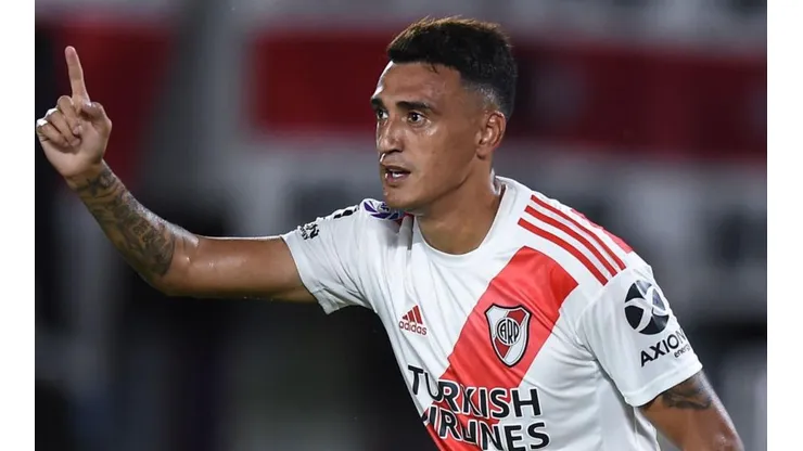 Matías Suárez durante un partido de River.