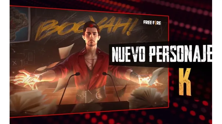 Este es el Capitán BOOYAH! "K", nuevo personaje de Free Fire