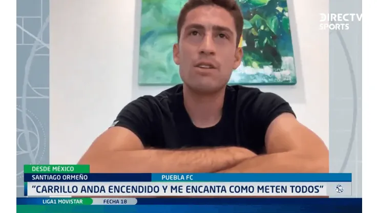Santiago Ormeño juega en el Puebla de México.