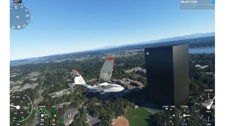 ¡De locos! Agregan una Xbox Series X al mapa de Microsoft Flight Simulator
