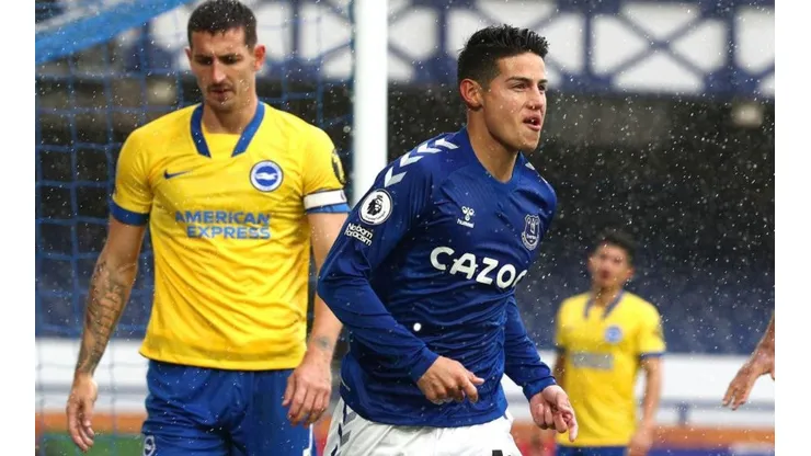 James Rodríguez, jugador colombiano del Everton en Inglaterra.