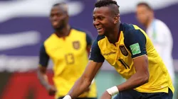 Michael Estrada, el goleador del partido.