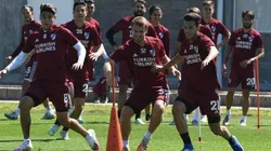 Una postal de la práctica de River de este martes.