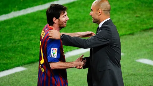 Lionel Messi y Josep Guardiola, juntos en Barcelona.