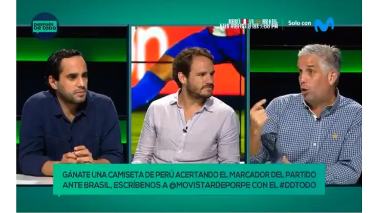 Diego Rebagliati es panelista en Movistar Deportes.
