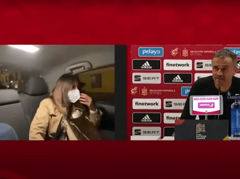 Le preguntó desde un auto con su novia y Luis Enrique entendió todo