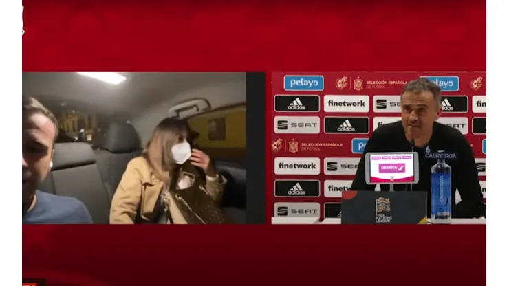 Le preguntó desde un auto con su novia y Luis Enrique entendió todo