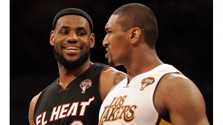 LeBron James y Ron Artest