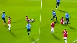 Sacado como pocas veces: Luis Suárez le gritó un gol en la cara a un jugador chileno
