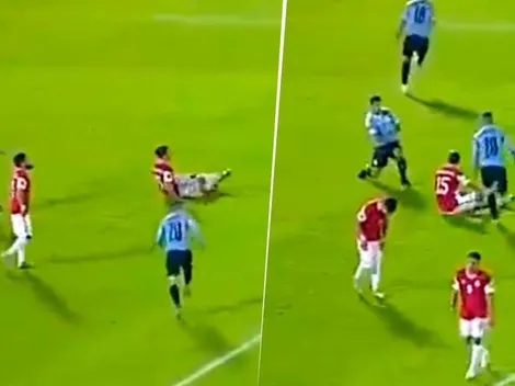 Sacado como pocas veces: Luis Suárez le gritó un gol en la cara a un jugador chileno