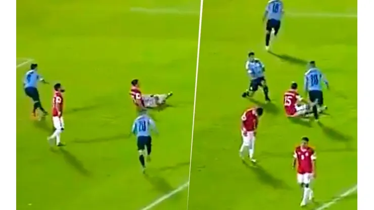Sacado como pocas veces: Luis Suárez le gritó un gol en la cara a un jugador chileno
