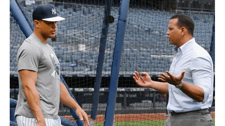 Giancarlo Stanton y Alex Rodríguez