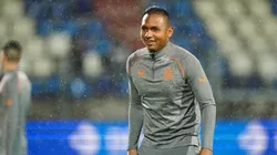 Alfredo Morelos, delantero colombiano del Rangers de Escocia.