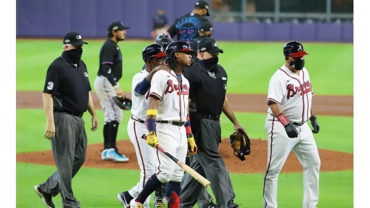Acuña Jr. generando polémica en serie divisional ante Marlins