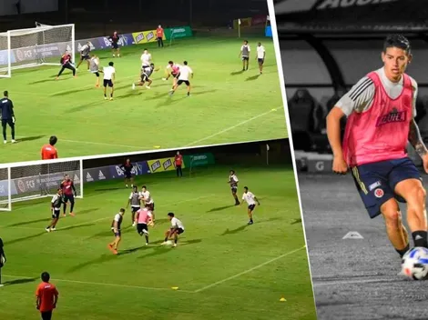 Magia pura de James: así fue su primer entrenamiento con Colombia