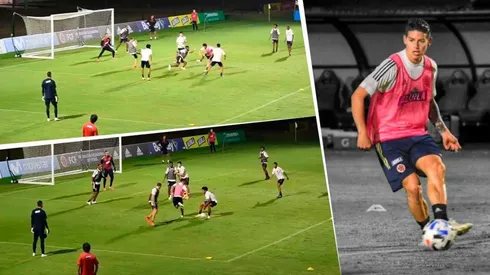 Magia pura de James: así fue su primer entrenamiento con Colombia