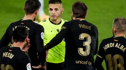 Foto de Lionel Messi con Gerard Piqué en Barcelona.