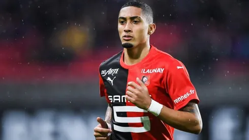 Raphinha durante su paso por Rennes.