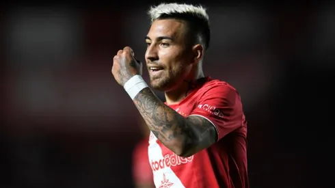 Damián Batallini con la camiseta de Argentinos Juniors.