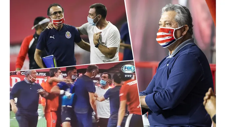 Entre Chivas y Xolos explotaron las bancas, hubo tensión y casi se van a los golpes