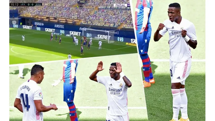 Vinícius puso el 1 a 0 para el Real Madrid con un golazo a pura magia