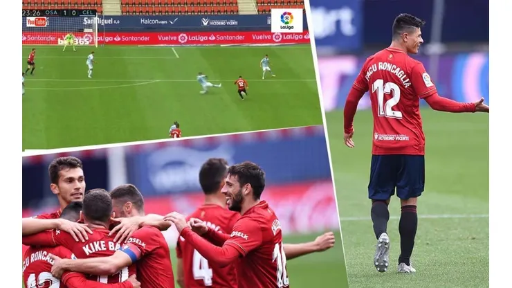 Locura de gol de Roncaglia en la Liga Española contra Celta de Vigo