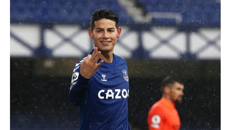 Foto de James Rodríguez, jugador de Everton.