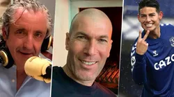 Josep Pedrerol, Zinedine Zidane y James Rodríguez.