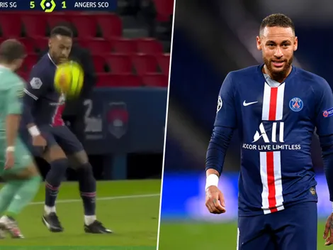 Video: a Neymar le pegaron una patada y se vengó con un sombrero mágico