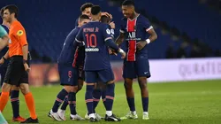 El festejo de los jugadores de Paris Saint-Germain.