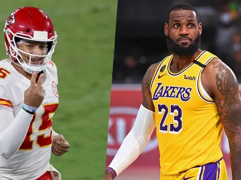 Se unieron: LeBron le respondió un tweet a Mahomes por el TD de Darnold