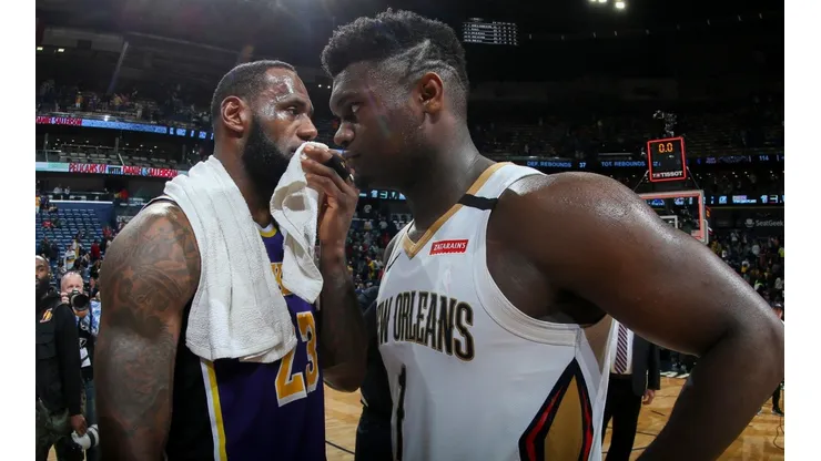 Zion Williamson y LeBron James