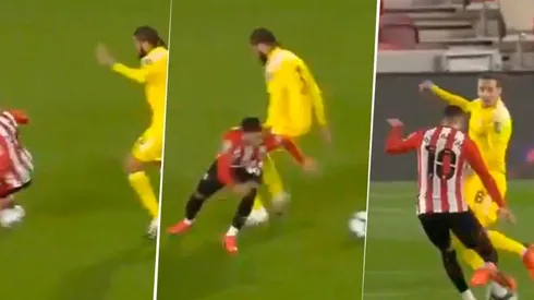Cañazo a lo Román y golazo de afuera: esto hizo Benrahma para el Brentford