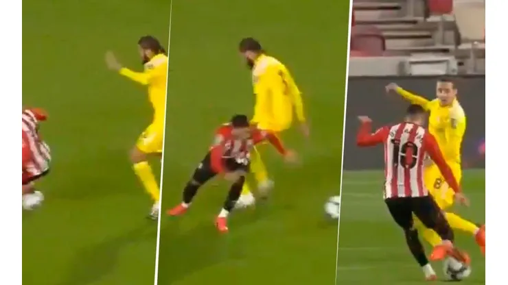Cañazo a lo Román y golazo de afuera: esto hizo Benrahma para el Brentford