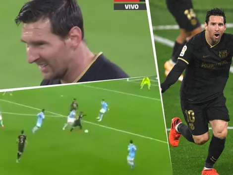 Messi hizo un jugadón, quiso tirar un centro pero Olaza la metió en contra