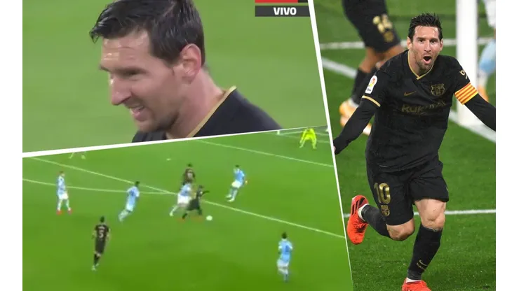 Messi hizo un jugadón, quiso tirar un centro pero Olaza la metió en contra