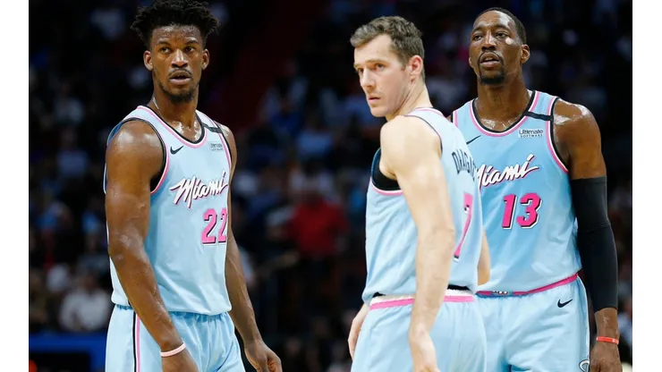 Jimmy Butler, Goran Dragic y Bam Adebayo