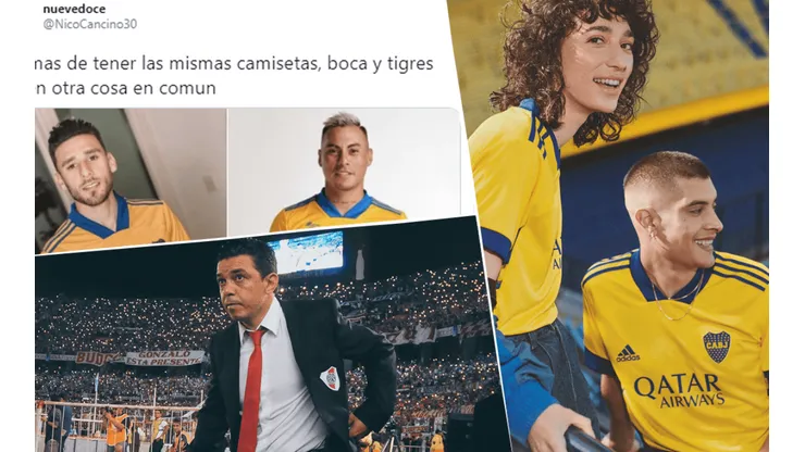 Los dos perdieron final de Libertadores contra River: la camiseta de Boca es igual a la de Tigres