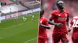 Gol y festejo de Sadio Mané ante Arsenal.
