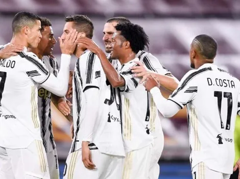 Lo que no se vio en TV: la carita de Cuadrado tras el golazo de CR7 a la Roma