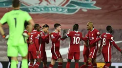 El festejo de los jugadores de Liverpool.