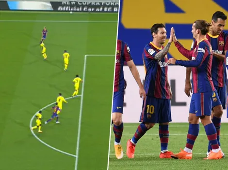 Barcelona, imparable: centro de Messi y gol en contra de Pau Torres para el cuarto