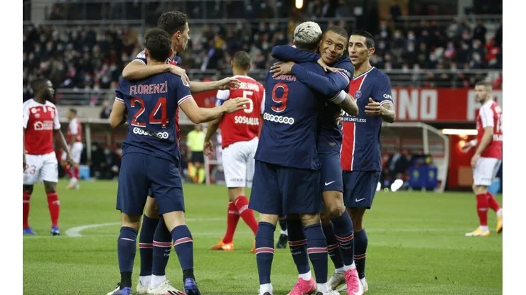 El festejo de los jugadores de Paris Saint-Germain.