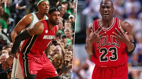 Paul Pierce, LeBron James and Michael Jordan