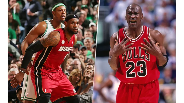Paul Pierce, LeBron James and Michael Jordan