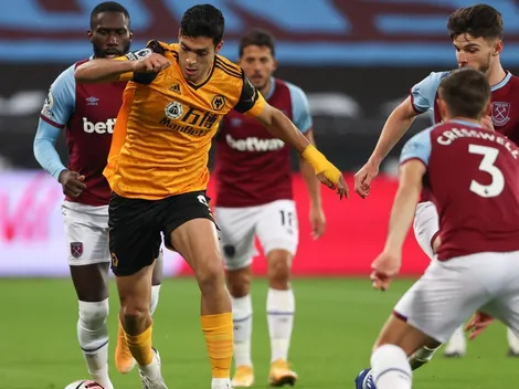 Raúl Jiménez no tuvo un buen día y los Wolves cayeron por 4-0 ante West Ham