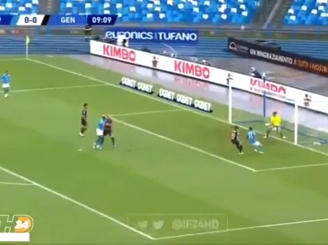 ¡Golazo de Lozano! Hirving apareció para anotar el 1-0 de Nápoli sobre Genoa