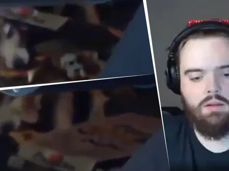 Video viral: la perra de Ibai le roba la pizza mientras miraba la FMS en stream